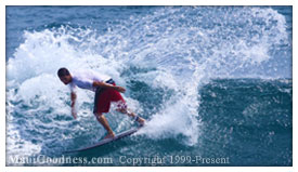 surfing Maui
