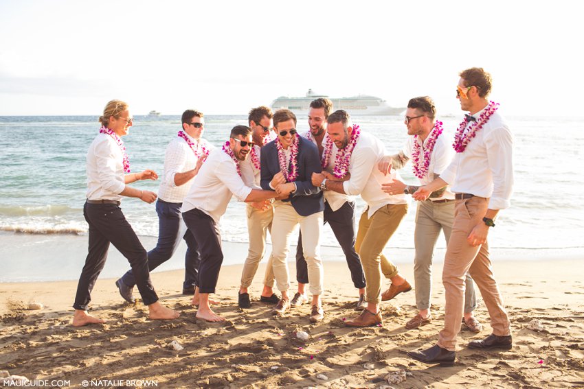 groomsmen in Maui Hawaii
