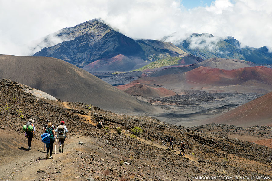 Haleakala hiking in Maui, Hawaii