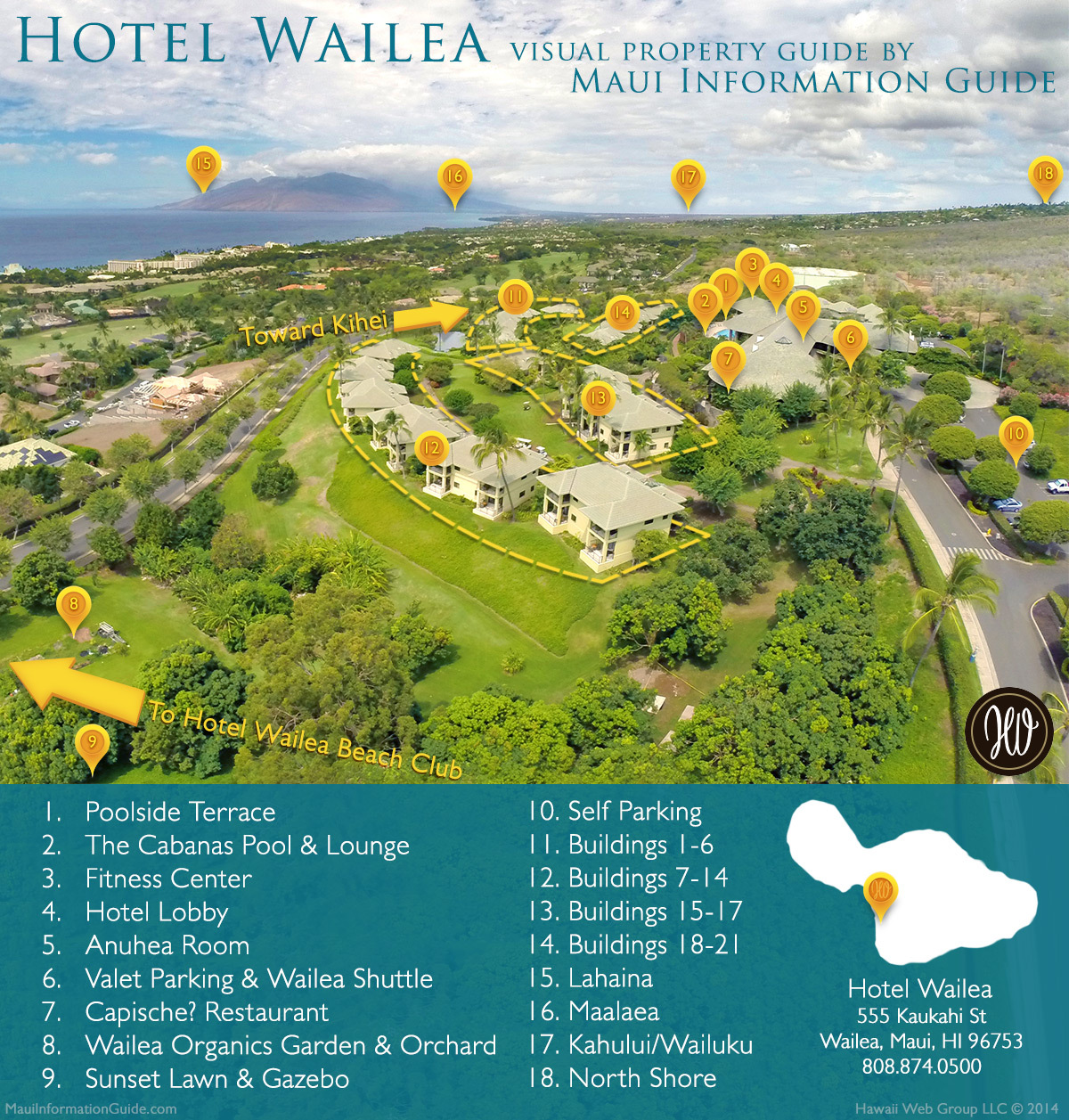 hotel wailea property map