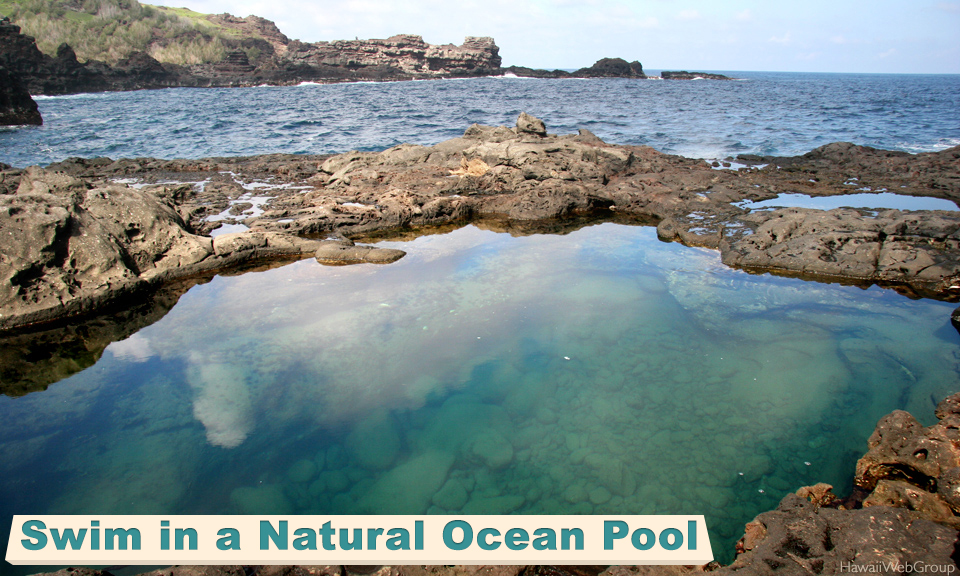 swim in a natural pool