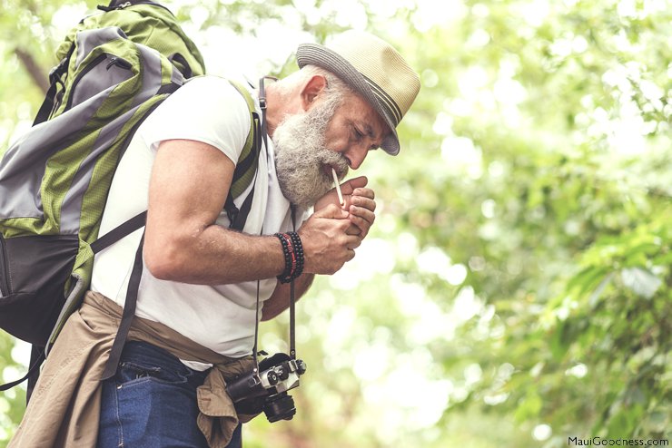 smoking tourist