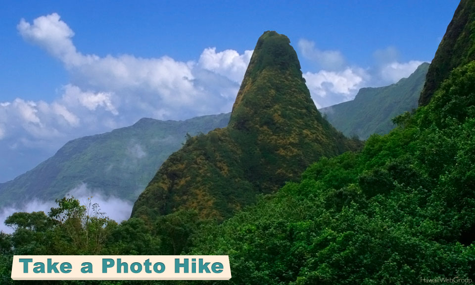 go on a photo hike of iao valley