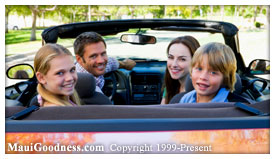 Family in car