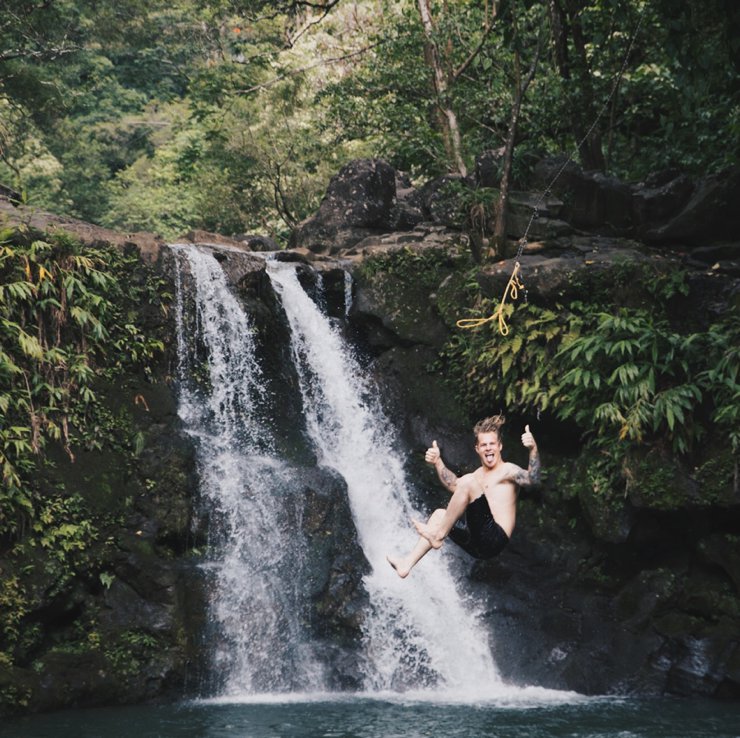 waterfall jumping